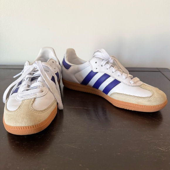 Adidas White and purple Samba Sneakers OG size 8 1/2 - Picture 2 of 12